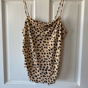 Cowl Neck Leopard Print Cami